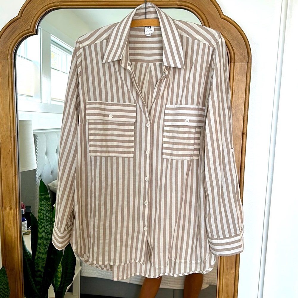 Striped button up shirt